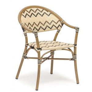 silla de rattan sintético para exterior