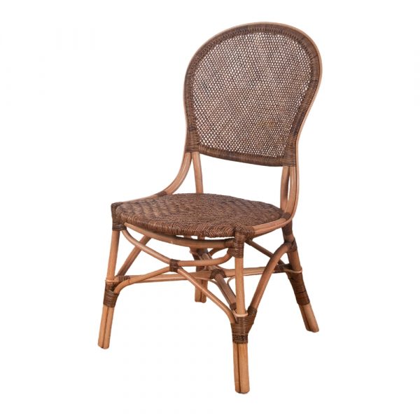 Silla Bistro Rattan Natural Marron NIZATA